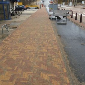 Nieuwe bestrating straat